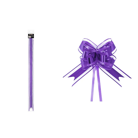 Lazo de organza mate púrpura 3cm 8pcs