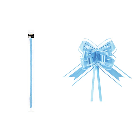 Lazo de organza azul cielo 3cm 8pcs