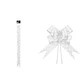 Lazo de organza blanco 3cm 8pcs - Miniatura 2