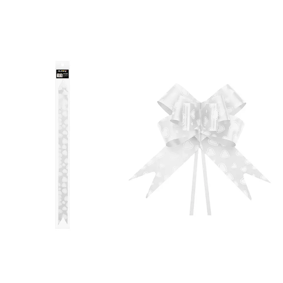 Lazo de organza blanco 3cm 8pcs 2