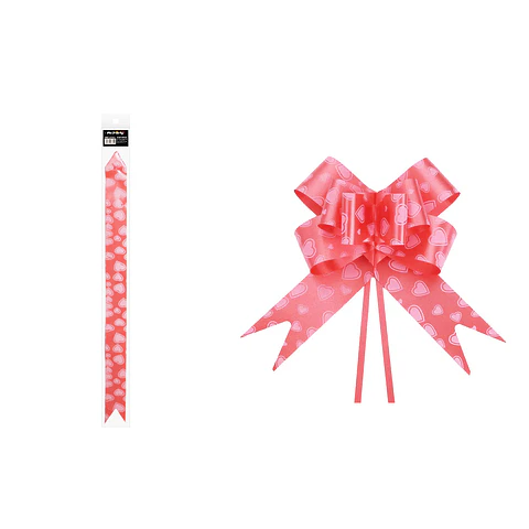 Lazo con corazón rojo 3cm 8pcs