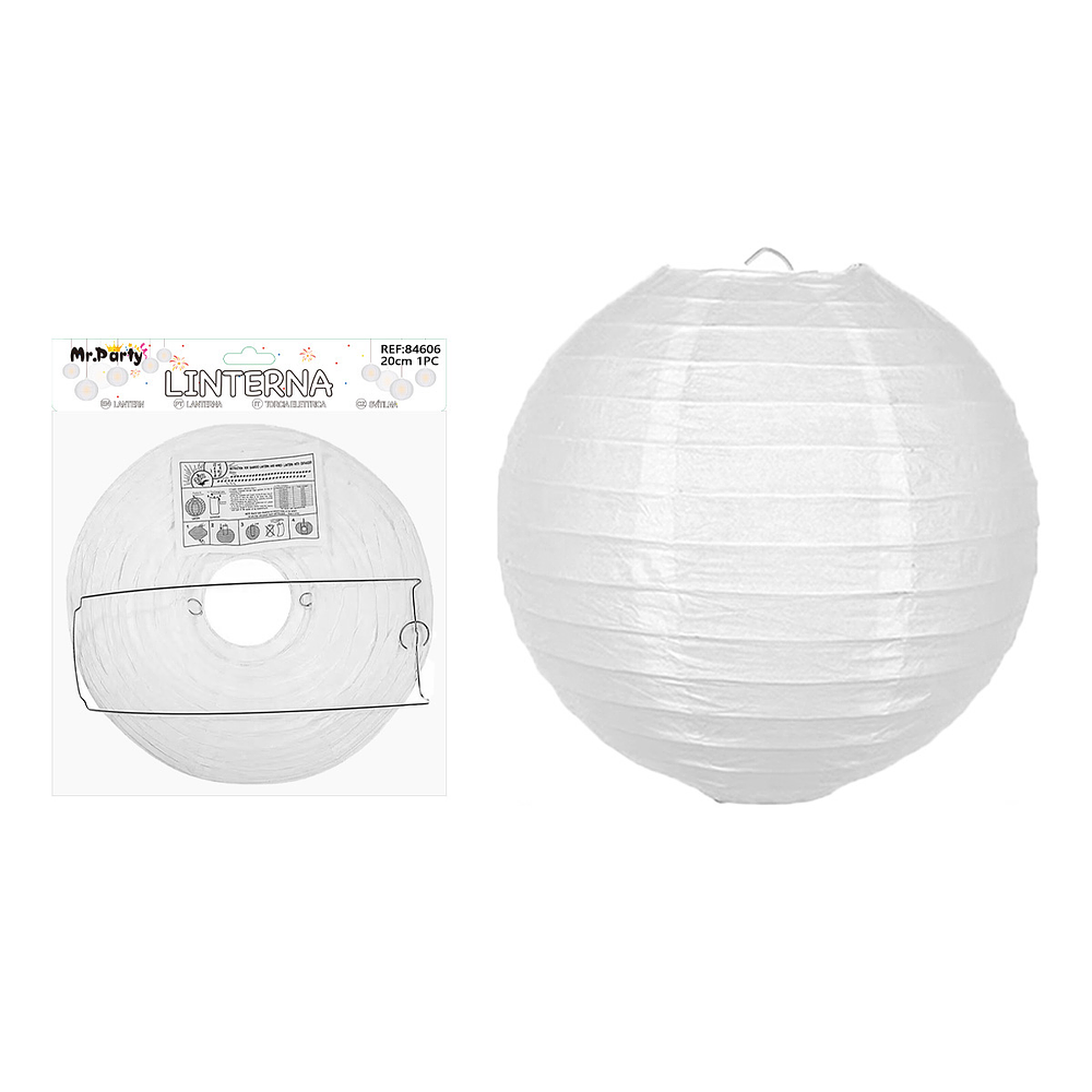 Lámpara de papel blanca 20cm