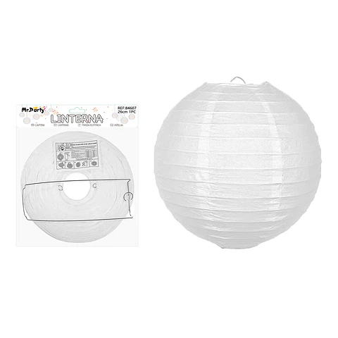 Lámpara de papel blanca 25cm