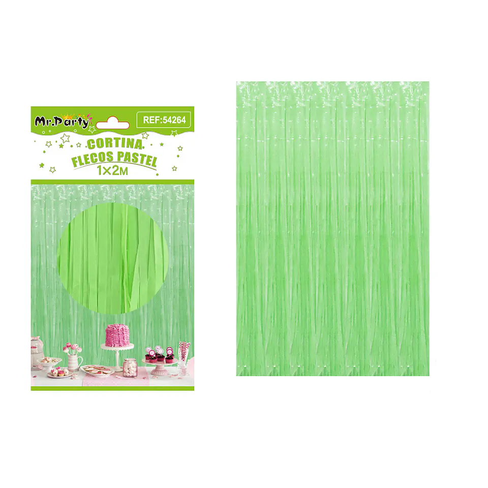 Cortina macaron verde 1m*2m 1pcs 1