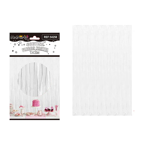 Cortina macaron blanca 1m*2m 1pcs