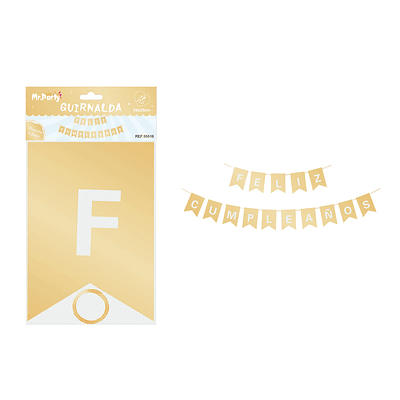 Guirnalda feliz cumpleaños champán 16*20cm 15pcs