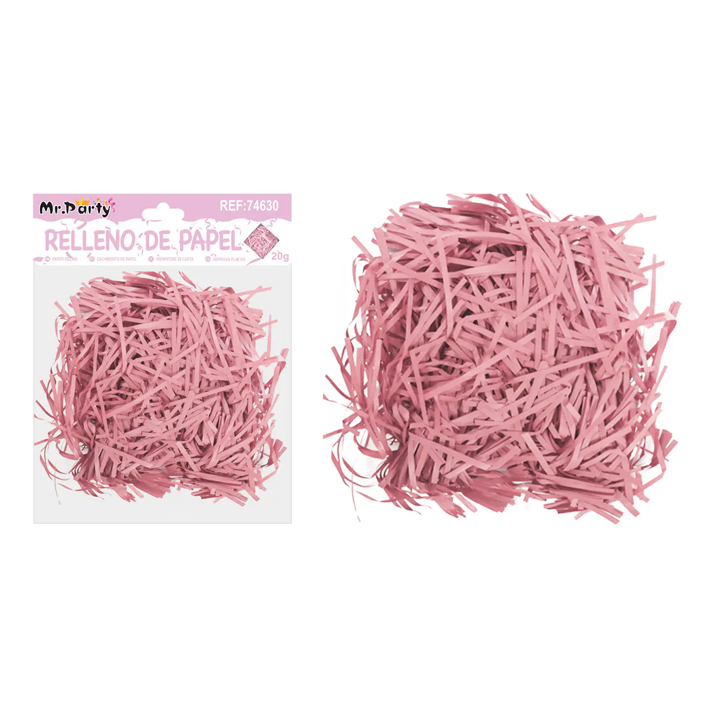 Relleno de papel rosa claro 20g 1