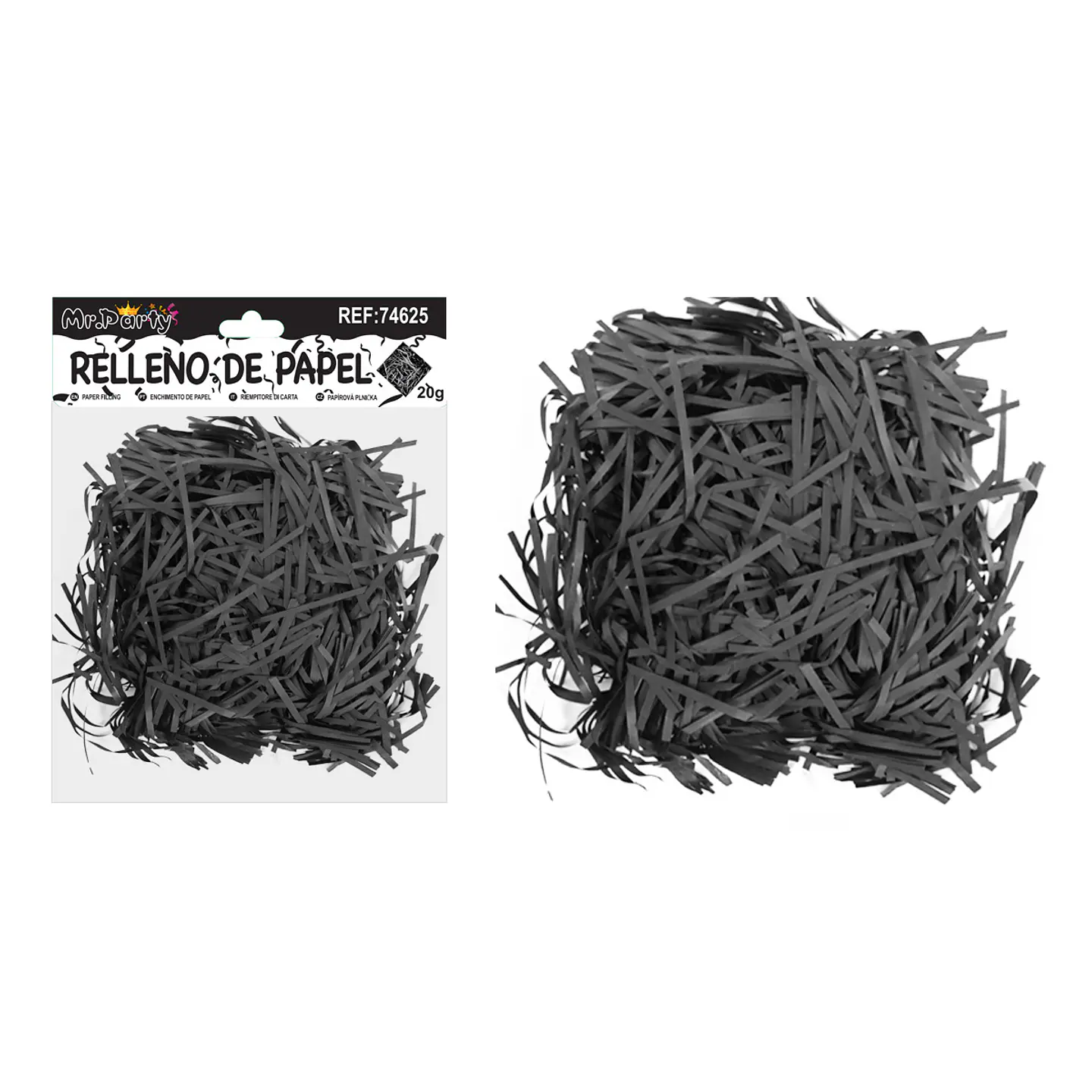 Relleno de papel negro 20g 1