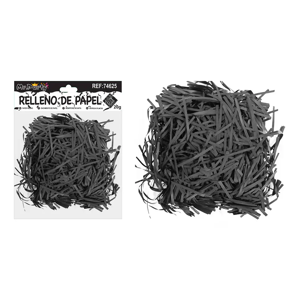 Relleno de papel negro 20g 1