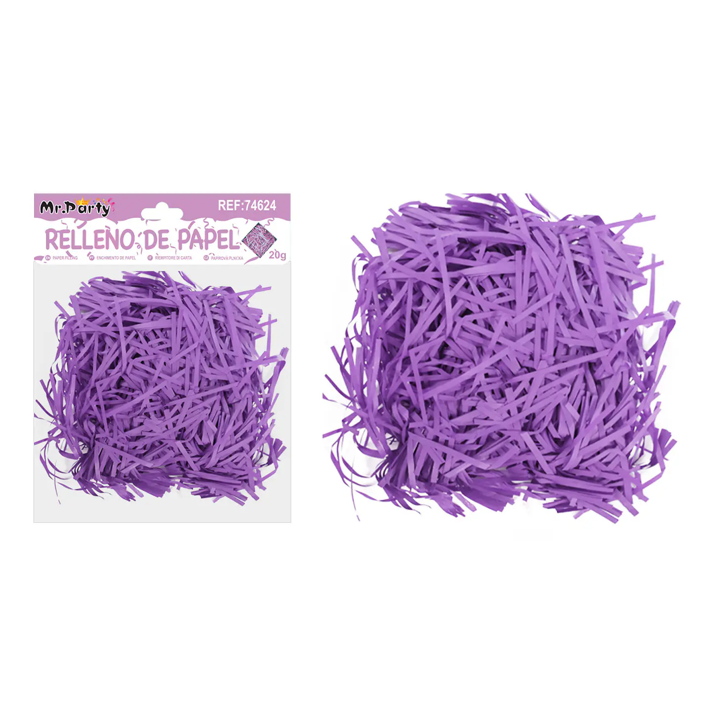 Relleno de papel púrpura 20g 1