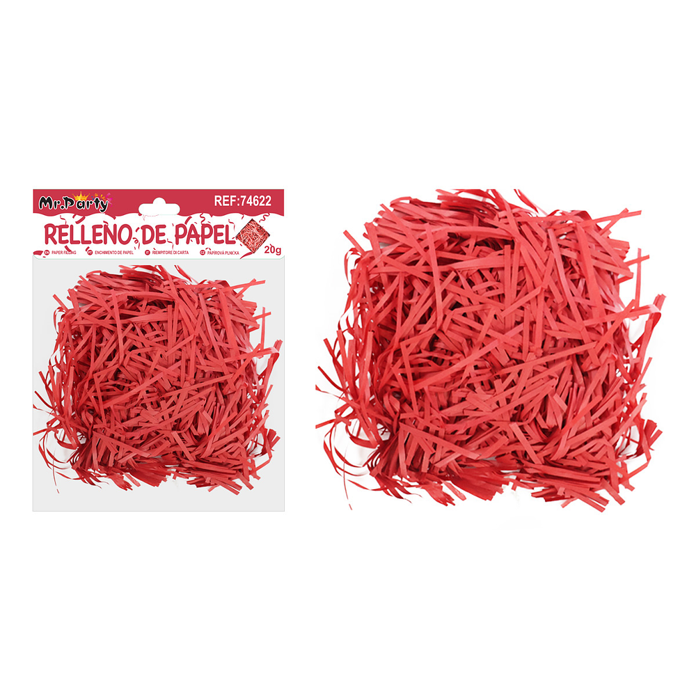 Relleno de papel rojo 20g