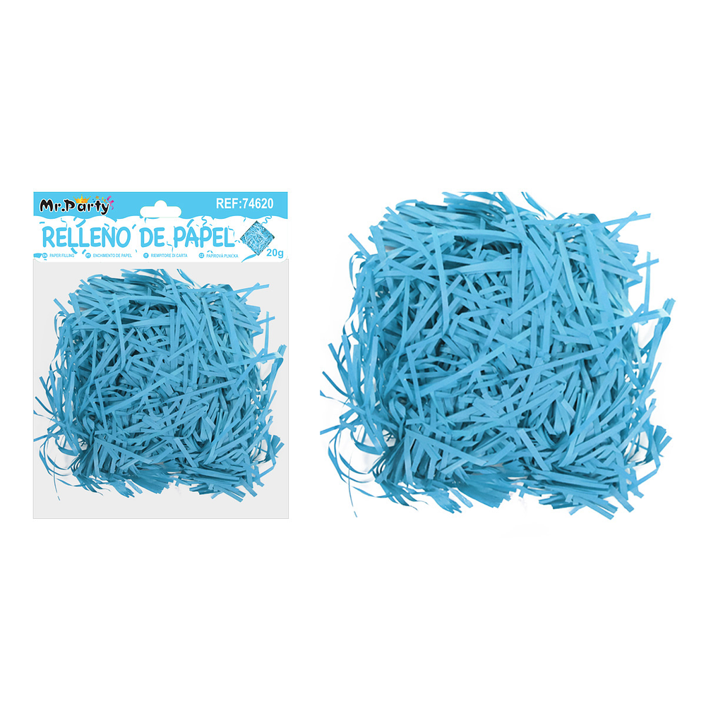 Relleno de papel azul 20g