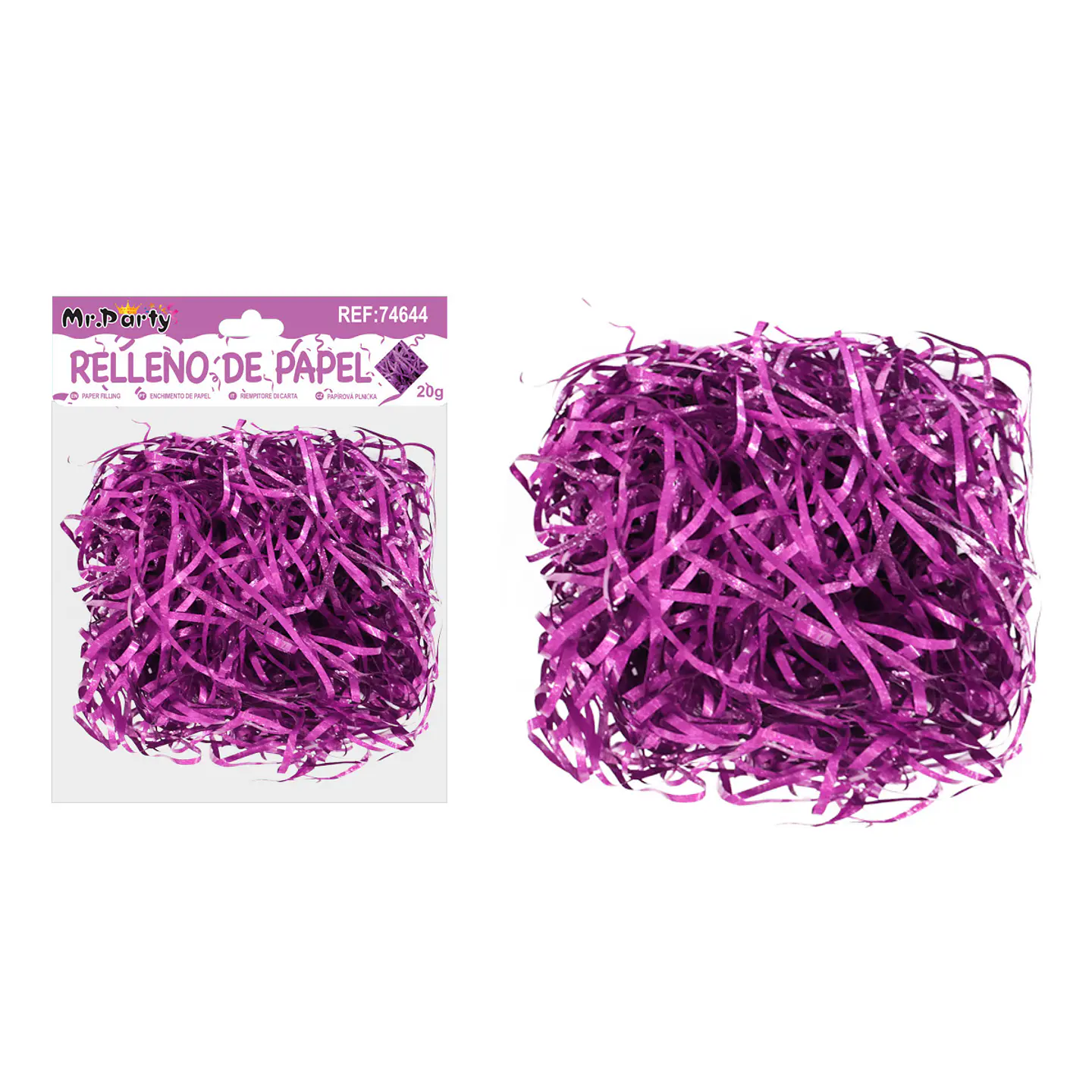 Relleno de papel con glitter morado 20g 1
