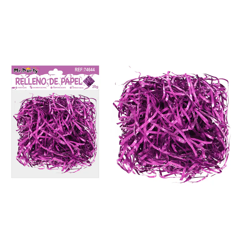 Relleno de papel con glitter morado 20g 1