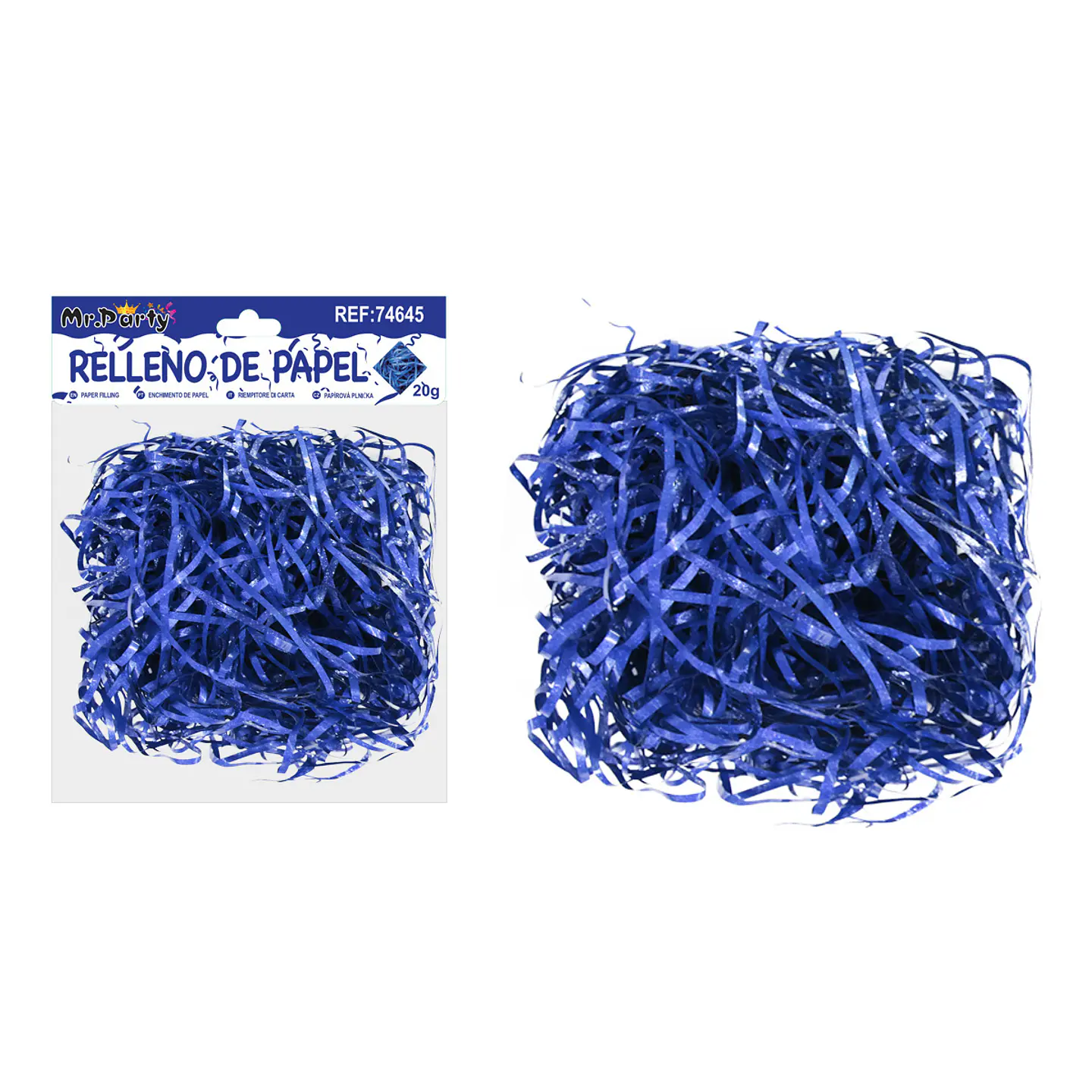 Relleno de papel con glitter azul 20g 1