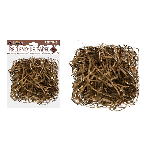 Relleno de papel con glitter champán oscuro 20g