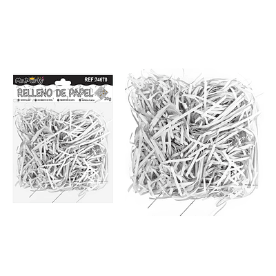 Relleno de papel bicolor blanco 20g