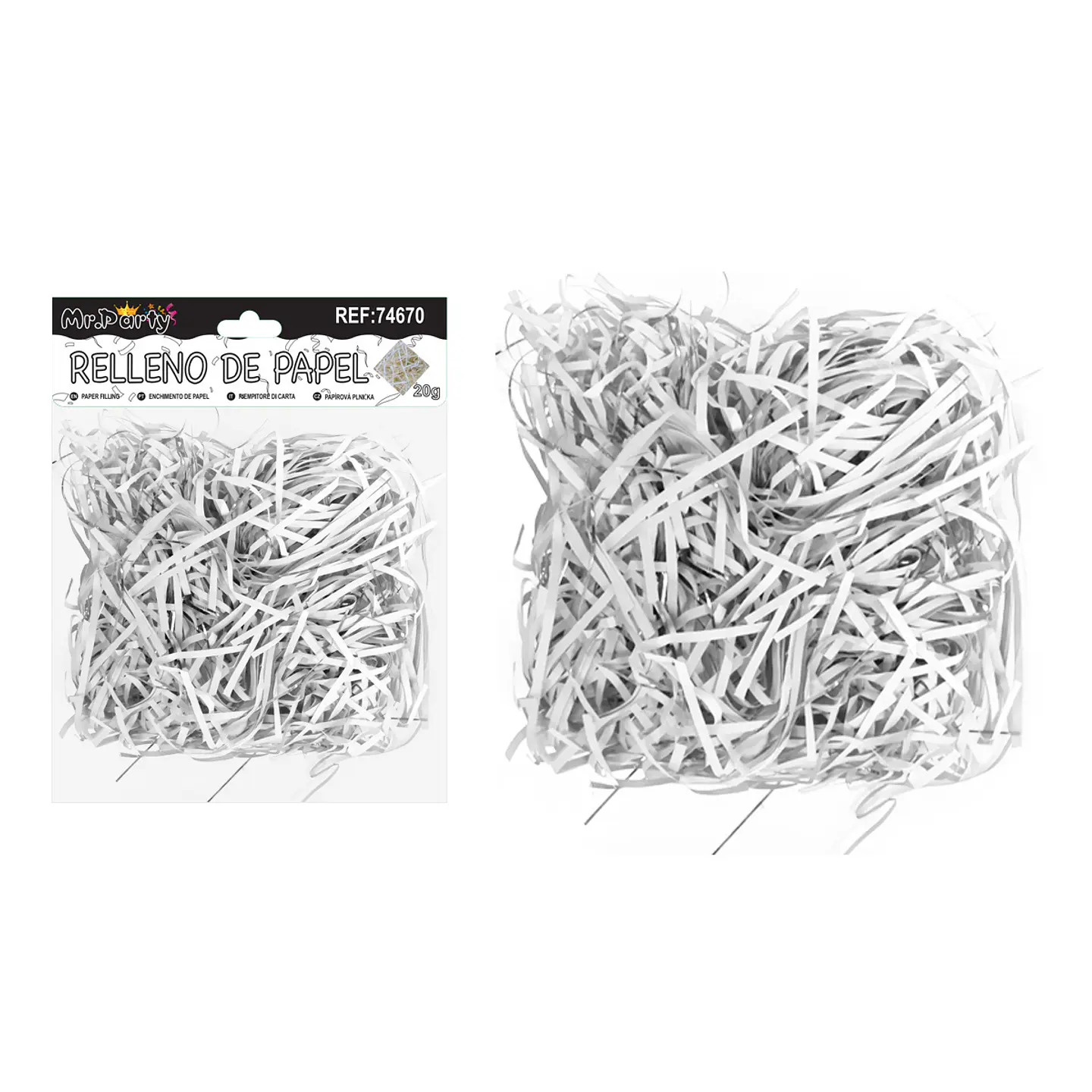 Relleno de papel bicolor blanco 20g 1