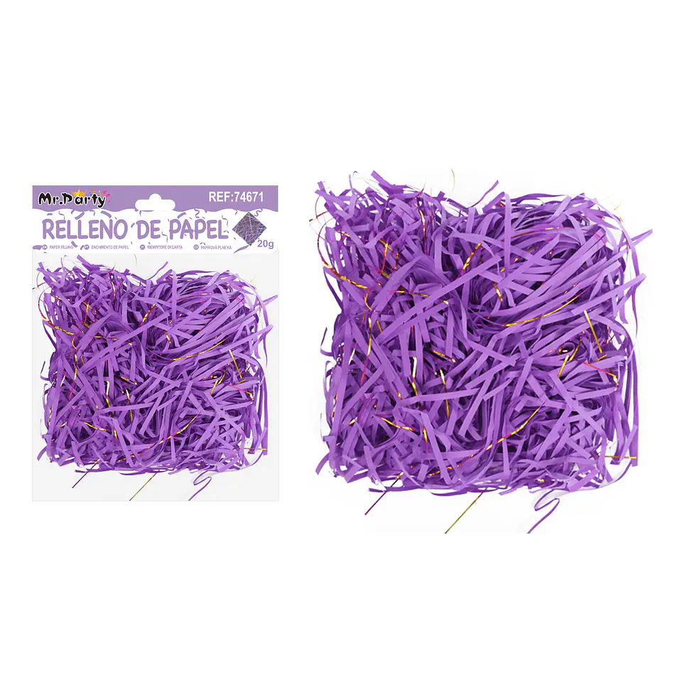 Relleno de papel bicolor lila 20g 1