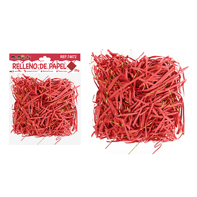 Relleno de papel bicolor rojo 20g