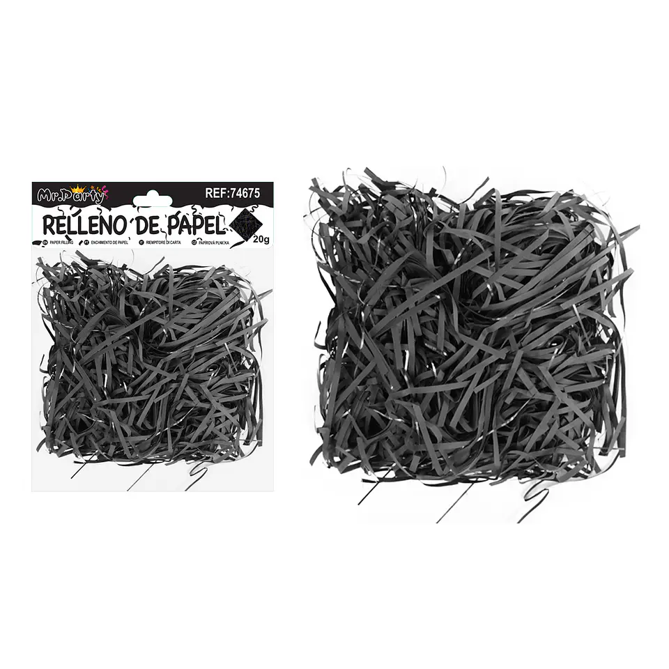 Relleno de papel bicolor negro 20g 1