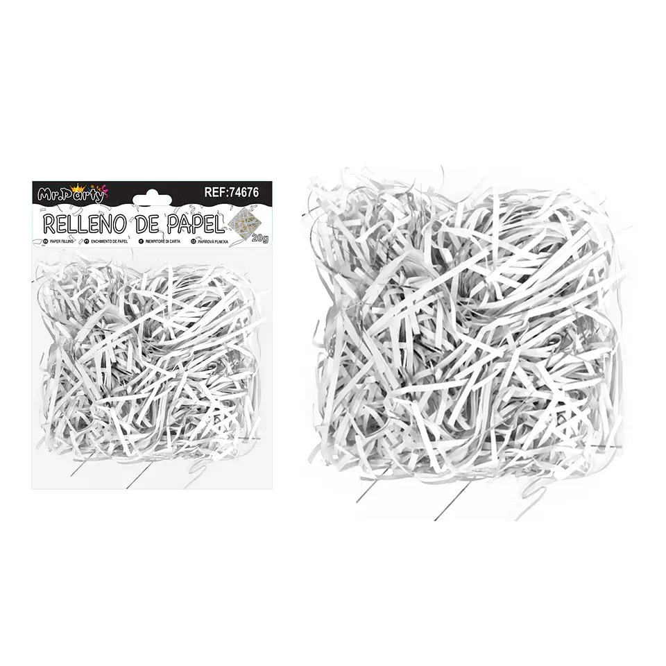 Relleno de papel bicolor blanca 20g 1