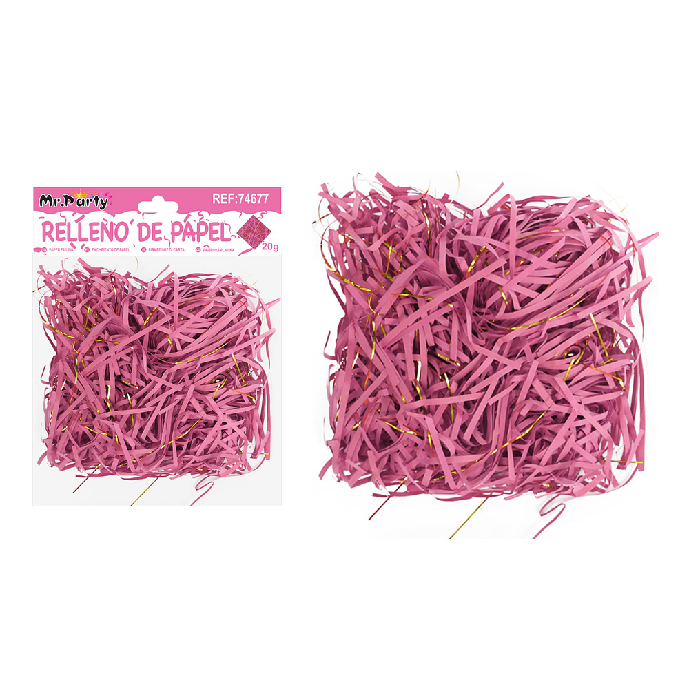 Relleno de papel bicolor fucsia 20g