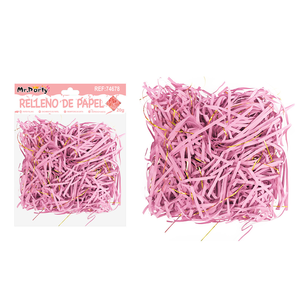 Relleno de papel bicolor rosa 20g