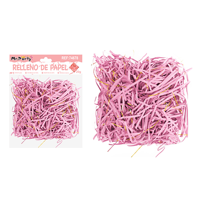 Relleno de papel bicolor rosa 20g
