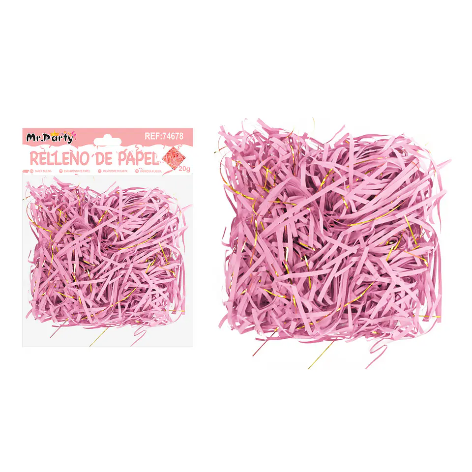 Relleno de papel bicolor rosa 20g 1