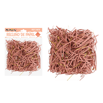 Relleno de papel bicolor naranja roja 20g