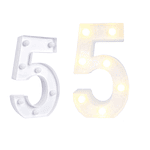 Número 5 con luz led 22cm 