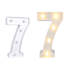 Número 7 con luz led 22cm 