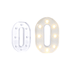 Número 0 con luz led 22cm 