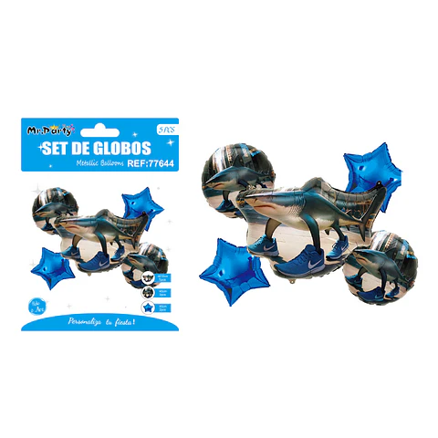 Set de globos metálicos Brainrot 5pcs