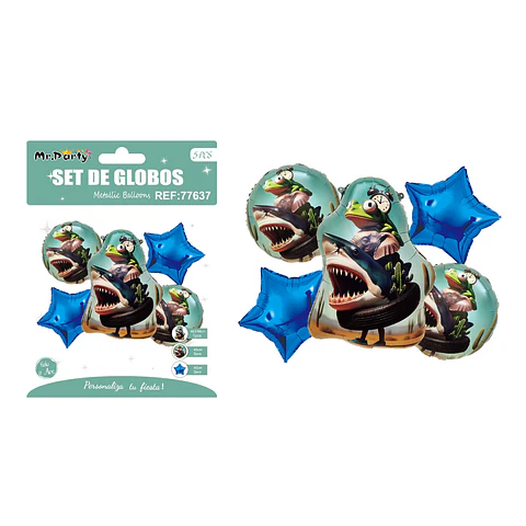 Set de globos metálicos Brainrot 5pcs