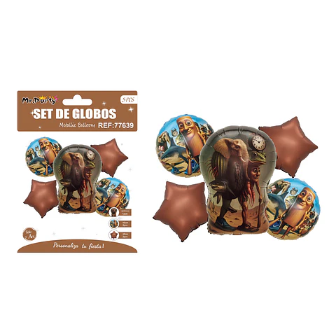 Set de globos metálicos Brainrot 5pcs