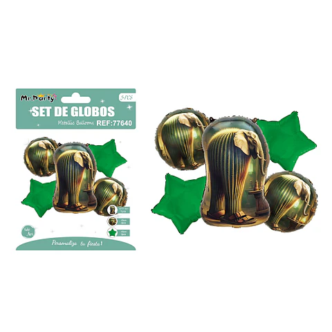 Set de globos metálicos Brainrot 5pcs