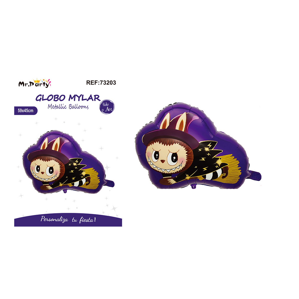 Globo metálico Labubu Escoba 59*45cm