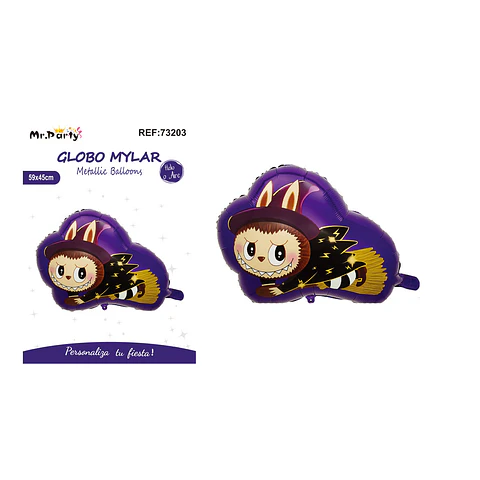 Globo metálico Labubu Escoba 59*45cm