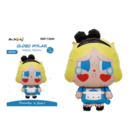 Globo metálico Crybaby Alicia 46*70cm