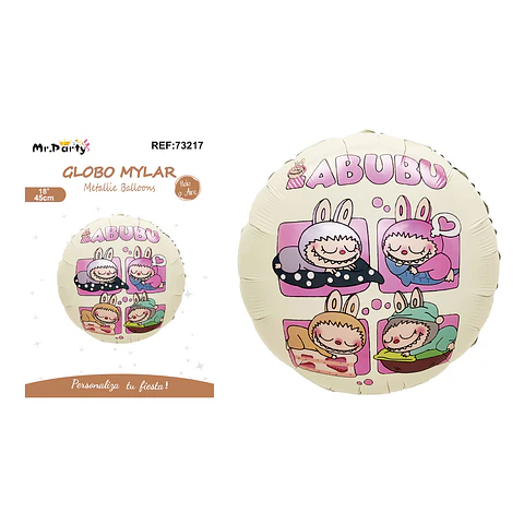 Globo metálico Labubu 45cm