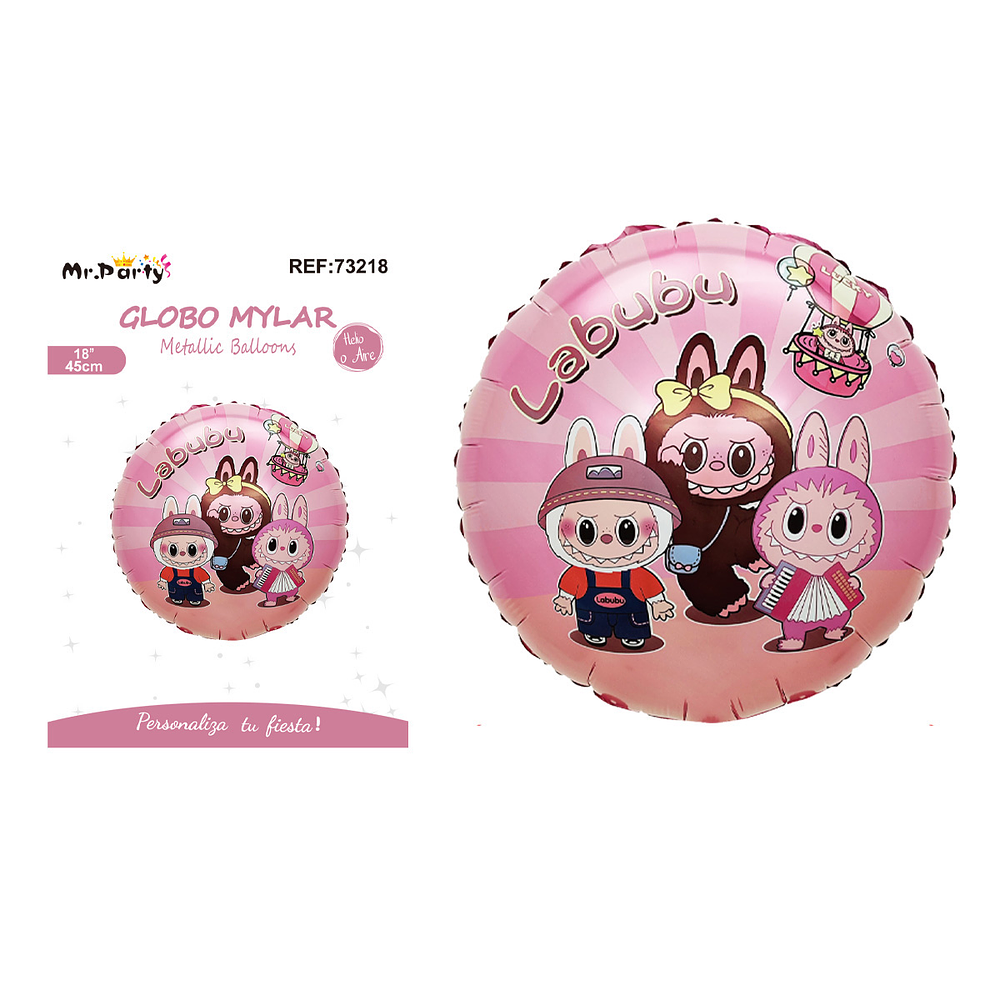 Globo metálico Labubu 45cm