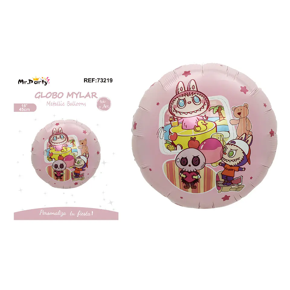 Globo metálico Labubu 45cm 1