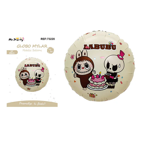 Globo metálico Labubu 45cm