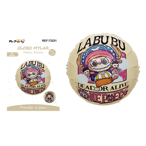 Globo metálico Labubu 45cm