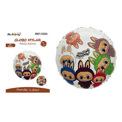 Globo metálico Labubu 45cm