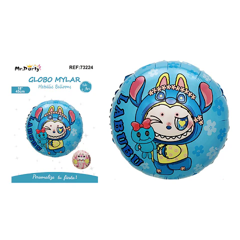 Globo metálico Labubu 45cm