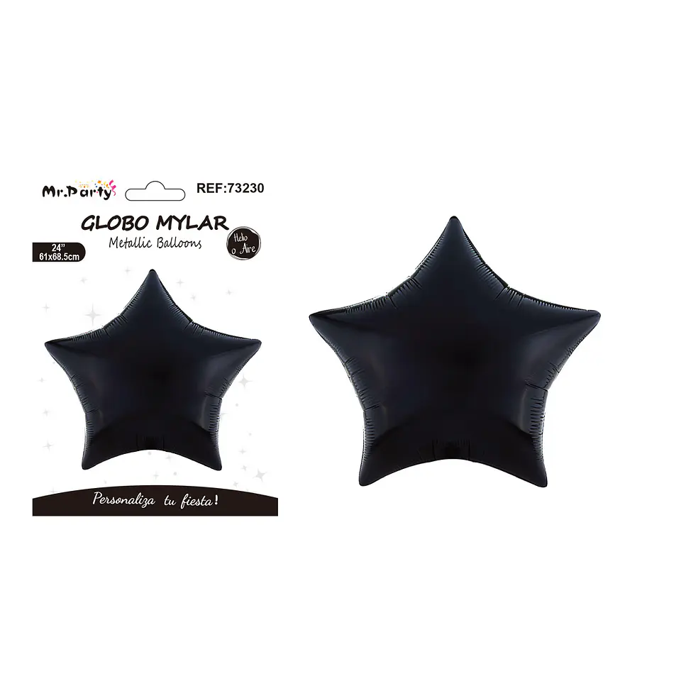 Globo metálico estrella negra 61*68.5cm 1