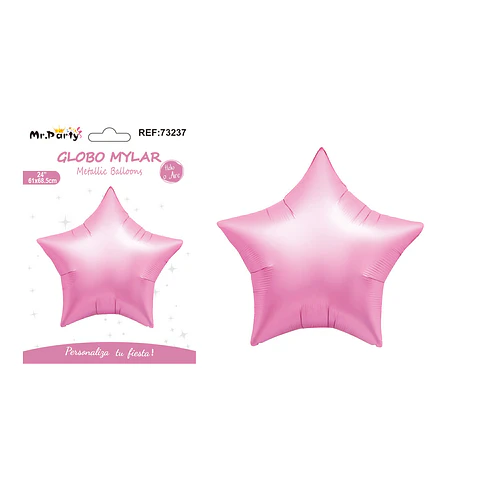 Globo metálico estrella rosa claro 61*68.5cm
